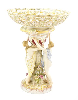 Lot 276 - A Meissen Porcelain Centrepiece, late...