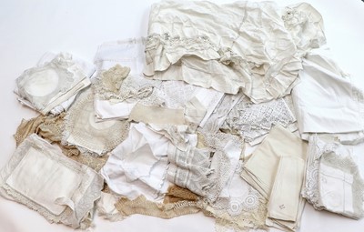 Lot 2175 - Assorted White Linen and Textiles, comprising...
