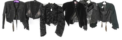 Lot 2048 - Late 19th Century Black Silk and Velvet...