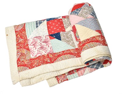 Lot 2186 - Mid 19th Century Patchwork Quilt,...
