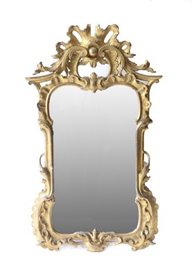 Lot 99 - A George II Carved Giltwood and Gesso Mirror,...