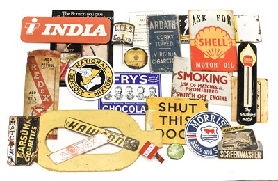 Lot 120 - ~ A Box of Assorted Aluminium Tin Advertising...