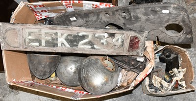 Lot 50 - ~ A Quantity of 1920/30's Car Spares,...
