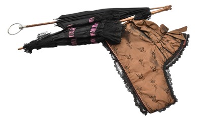 Lot 2056 - Late 19th Century Parasol with bamboo handle...