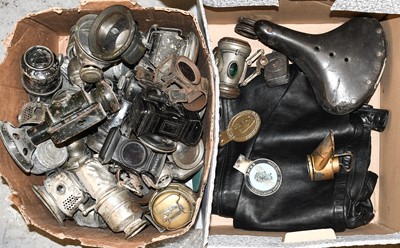 Lot 53 - ~ A Vintage Dunlop Motorcycle Seat, A Pair of...
