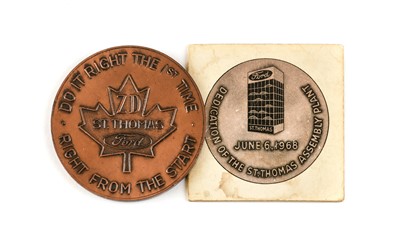 Lot 85 - Ford Interest: A dedication medallion dated...