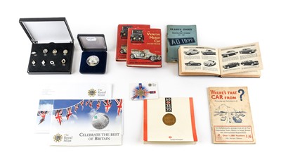 Lot 77 - Eight Chrome Plated Lapel Badges, in the form...