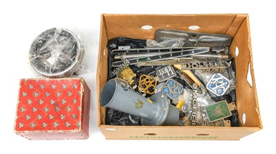 Lot 76 - Eleven Assorted Chromed and Metal Car Badges,...