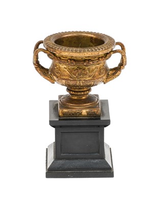 Lot 38 - A Brass Cast Warwick Vase Car Mascot, in the...