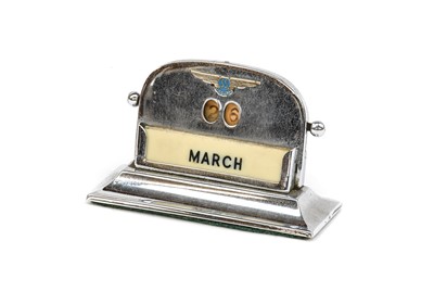 Lot 62 - A 1930's Chromed Metal Petrol Showroom Desktop...