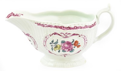Lot 222 - A Worcester Porcelain Sauceboat, circa 1760,...