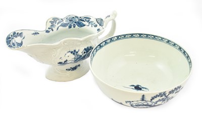 Lot 209 - A Worcester Porcelain High-Footed Sauceboat,...