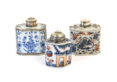 Lot 298 - A White Metal Mounted Chinese Porcelain Tea...