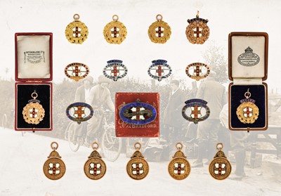 Lot 15 - Collection Of Cycling Medals Relating To Nellie Rodgers And Family