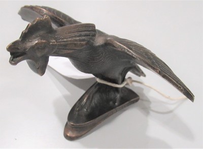 Lot 90 - ~ A 1930's Bronze Mascot of a Rooster, the...