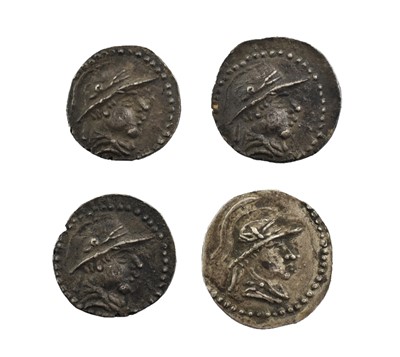 Lot 32 - ♦4 x Greco-Baktrian Kingdom, Eucatrides I (170-...