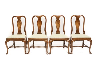 Lot 420 - A Set of Four Queen Anne Walnut and...