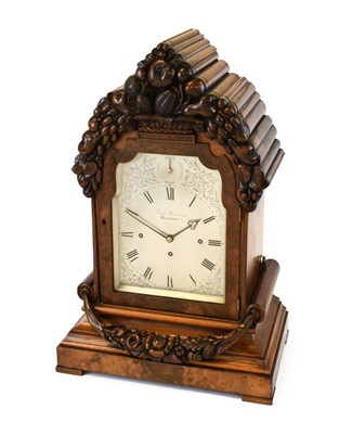 Lot 390 - A Good Victorian Walnut Carved Quarter Chiming...