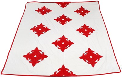 Lot 2181 - Late 19th Century Large Turkey Red and White...