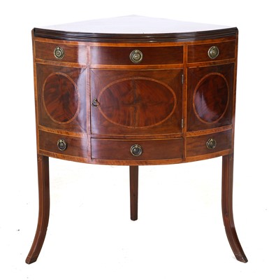Lot 83 - A George III Mahogany, Satinwood and Tulipwood-...