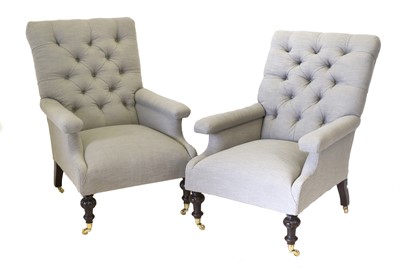 Lot 559 - A Pair of William IV Upholstered Library...