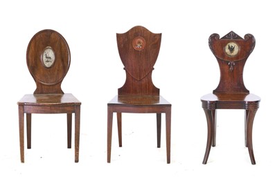 Lot 31 - A Regency Mahogany Hall Chair, early 19th...