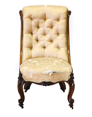 Lot 69 - An Early Victorian Rosewood Nursing Chair, mid...