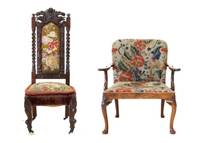 Lot 38 - A George II Style Walnut Open Armchair, of...