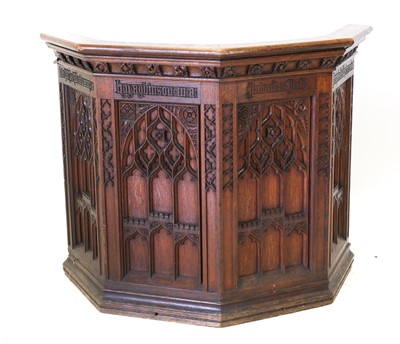 Lot 35 - A Victorian Carved Oak Part Section of a...