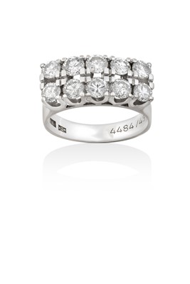 Lot 2085 - A Diamond Ring two rows of five round...
