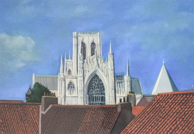 Lot 44 - John Langton (b.1932) "York Minster from East"...