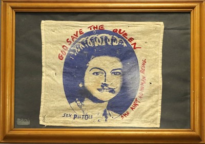 Lot 87 - Sex Pistols 'God Save The Queen' Handkerchief