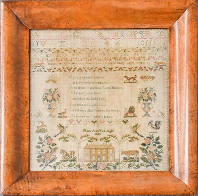 Lot 2142 - Alphabet Sampler Worked by Mary Ann Pettingle,...