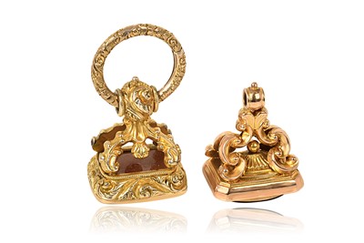 Lot 2084 - A George V Gold-Mounted Fob-Seal and a Gilt-Metal Mounted Fob-Seal