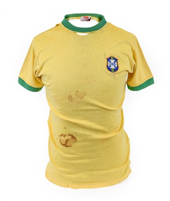 Lot 4 - Pele Match Worn Brazil Shirt
