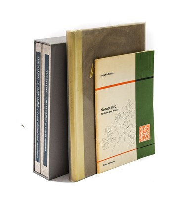 Lot 2074 - Britten (Benjamin). Sonata in C for Cello and...