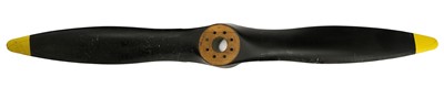 Lot 47 - A Black Painted Laminated Wood Aeroplane...