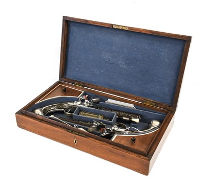 Lot 253 - A Pair of Early 19th Century Spanish Flintlock...