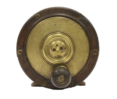 Lot 27 - A Farlow 4 1/2" Brass and Wood Sea Reel