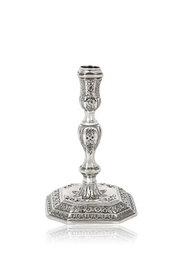 Lot 2011 - A George I Silver Taper-Candlestick
