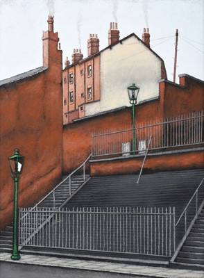 Lot 30 - Stuart Walton (b.1933) "Steps, Rosebank View,...