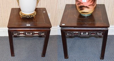Lot 1184 - A Pair of Early 20th Century Chinese Hardwood...
