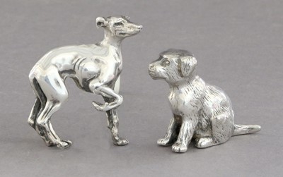 Lot 211 - An Italian Silver model of a Greyhound, 43mm...