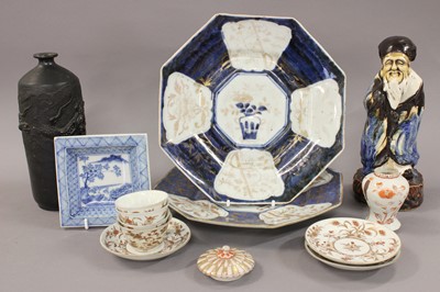 Lot 295 - A Pair of Arita Porcelain Octagonal Plates,...