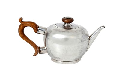 Lot 2134 - A George II Provincial Silver Teapot