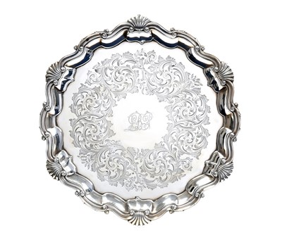 Lot 2189 - A Victorian Silver Salver