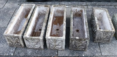 Lot 1133 - A Set of Four Rectangular Composition Stone...