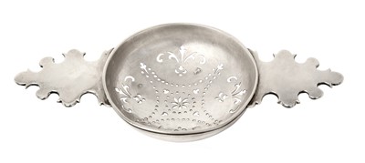 Lot 2102 - A George II Silver Lemon-Strainer