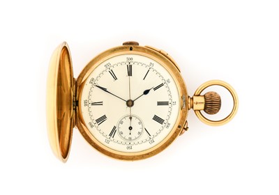 Lot 2242 - An 18 Carat Gold Full Hunter Keyless Minute...