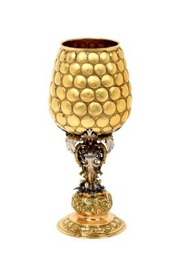 Lot 2177 - A German Parcel-Gilt Silver Cup